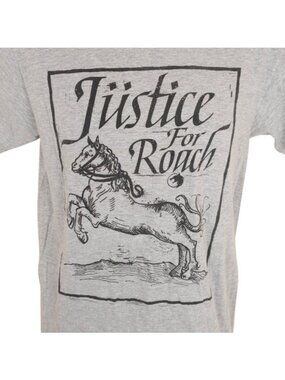 The Witcher T Shirt Mens Size Small Gray Justice For Roach Geralt Of Rivia Horse
